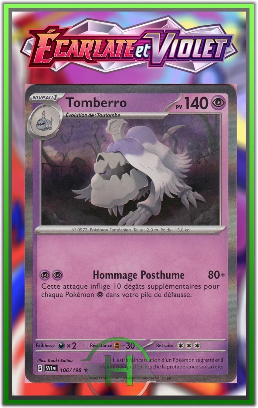 Tomberro Holo - EV1:Écarlate et Violet - 106/198 - Carte Pokémon FR Neuve