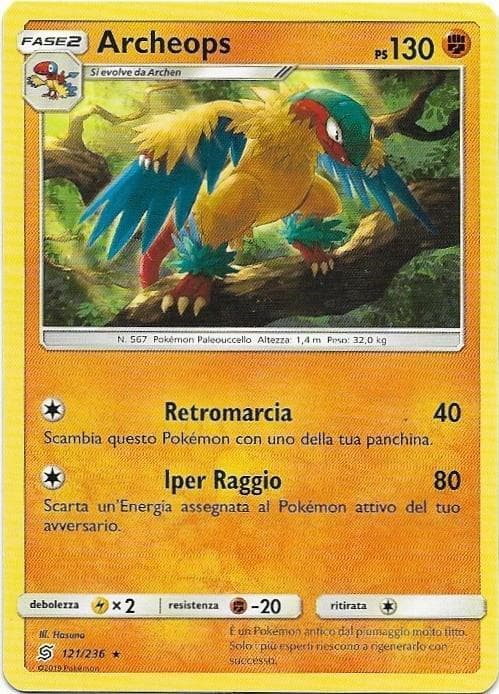 POKEMON ARCHEOPS 121/236 RARA SINTONIA MENTALE THE REAL_DEAL SHOP