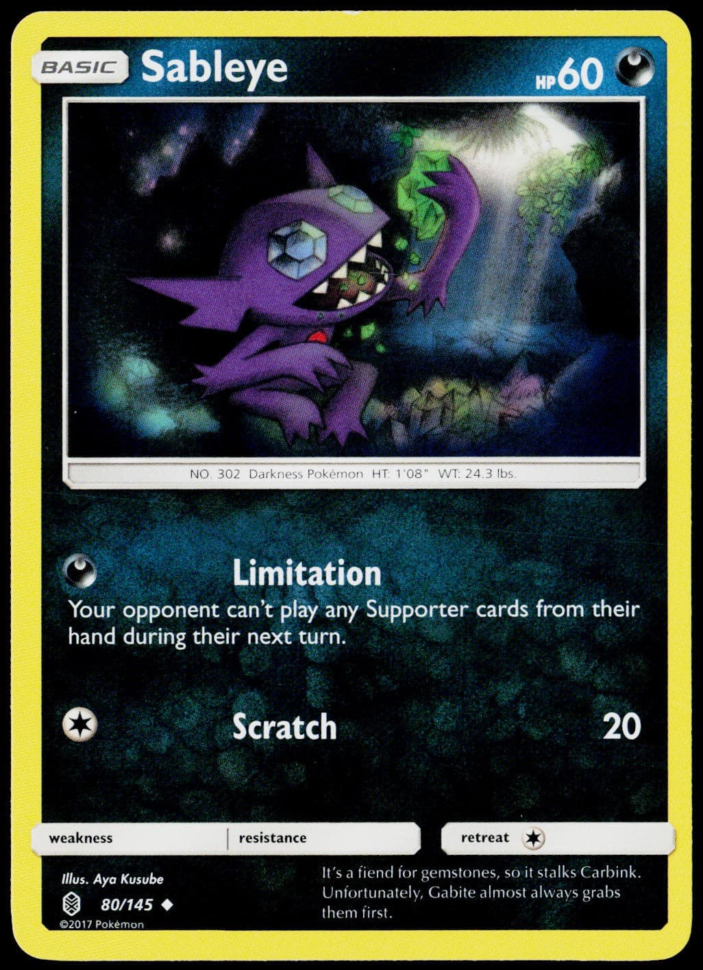 Sableye 80/145 SM - Guardians Rising NM