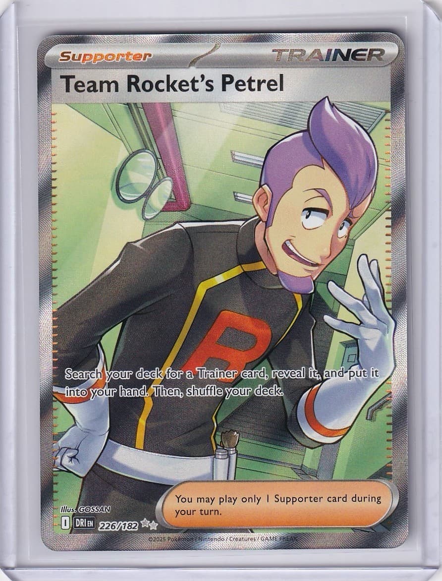 Team Rocket's Petrel 226/182 Sv10: Destined Rivals Holo - Pokemon TCG - NM