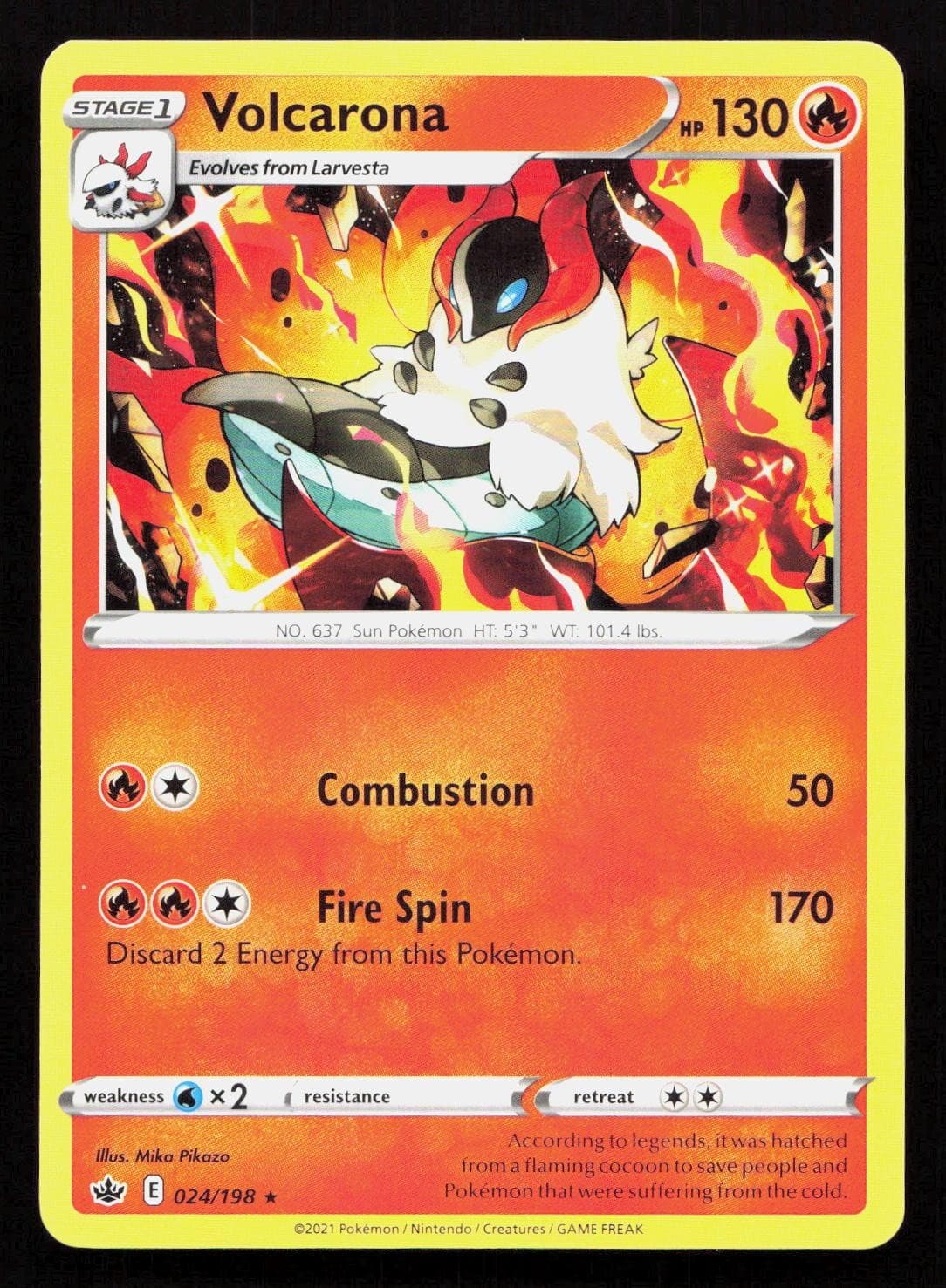 VOLCARONA 024/198 Pokemon CHILLING REIGN