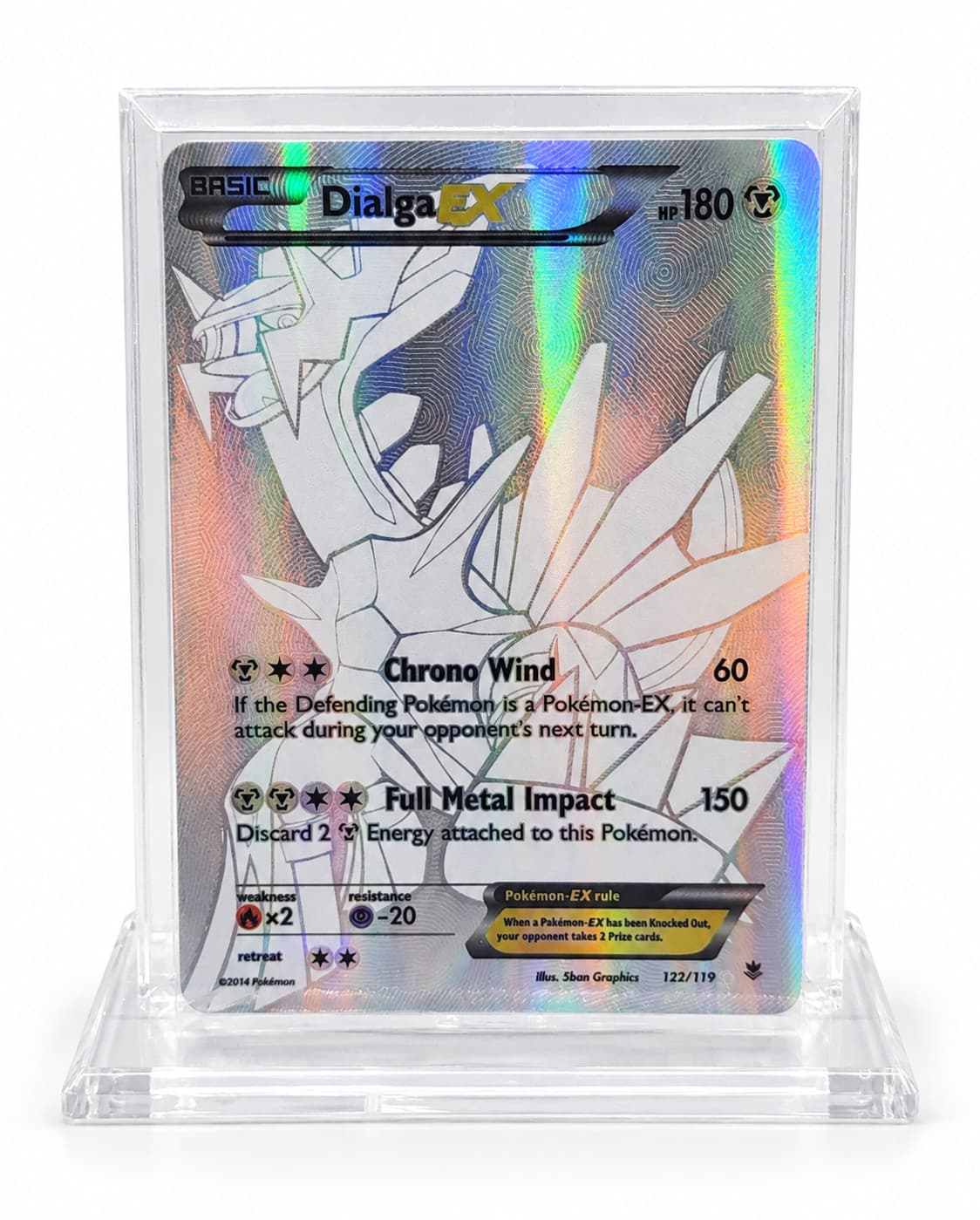 Pokemon Dialga EX 122/119 XY Phantom Forces Secret Rate Holo LP Excellent Copy