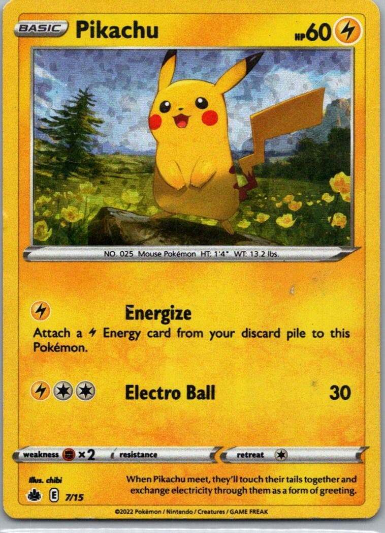 Pokemon TCG Pikachu 7/15 McDonalds Collection 2022 Holo LP