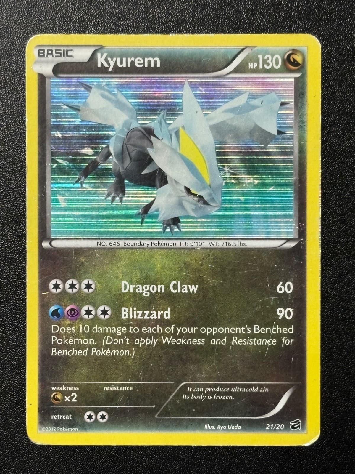 Kyurem 21/20 Dragon Vault Pokemon Holo Moderately Played