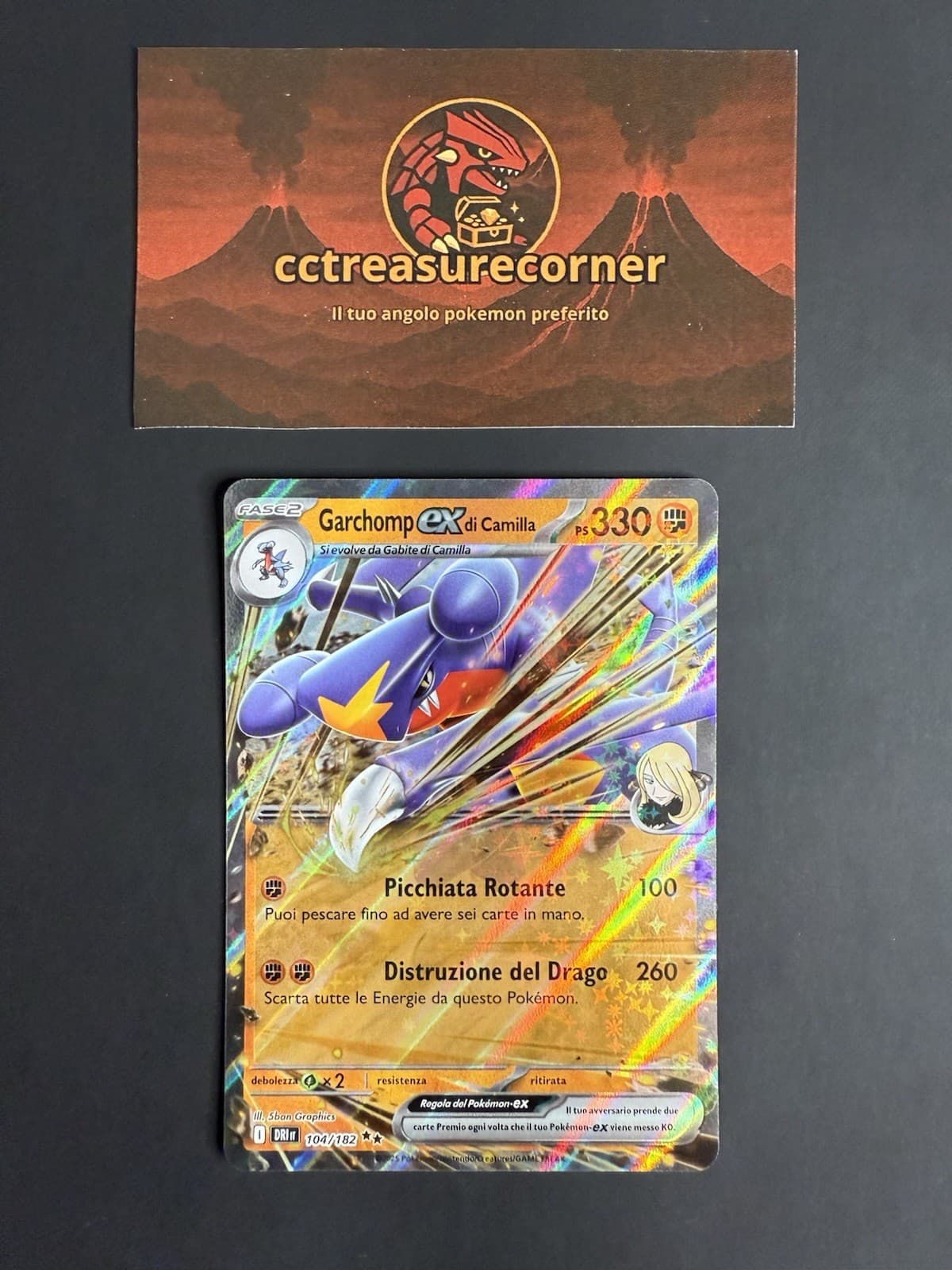 Garchomp Ex di Camilla - 104/182 - Rivali Predestinati DRI - ITALIANO 🇮🇹 - NM