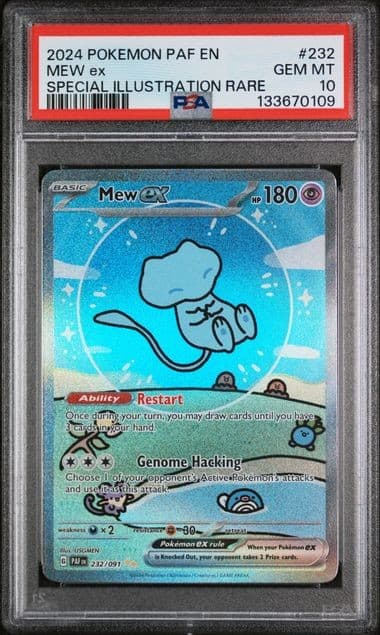 Pokemon Mew ex Paldean Fates Special Illustration Rare #232 PSA 10 Gem Mint