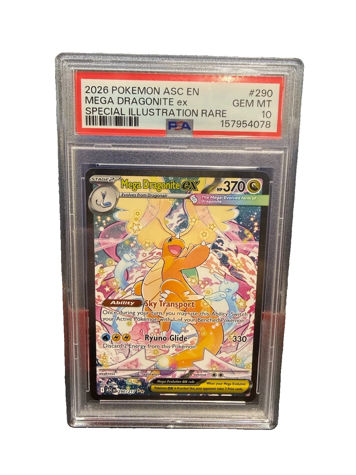 Pokemon TCG: Ascended Heroes Mega Dragonite ex 290/217 SIR PSA 10