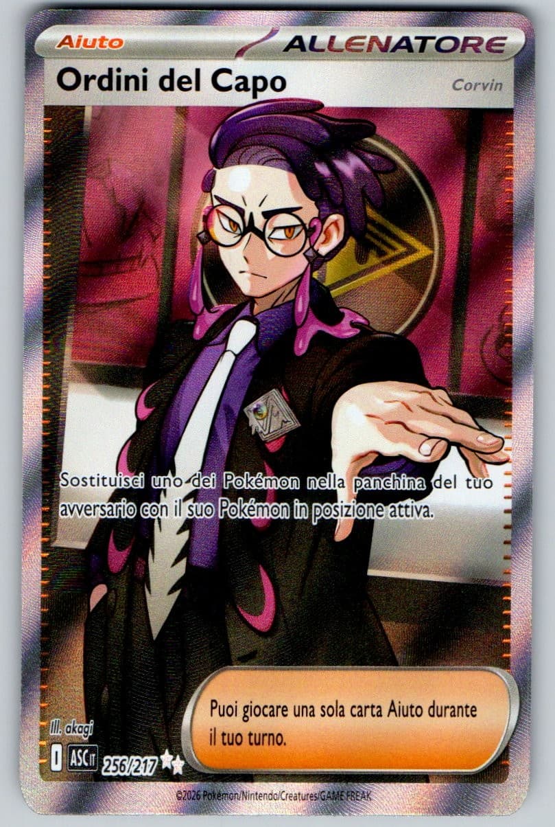 Pokémon Ordini del Capo 256/217 Ultra Rare Ascesa Eroica ITA