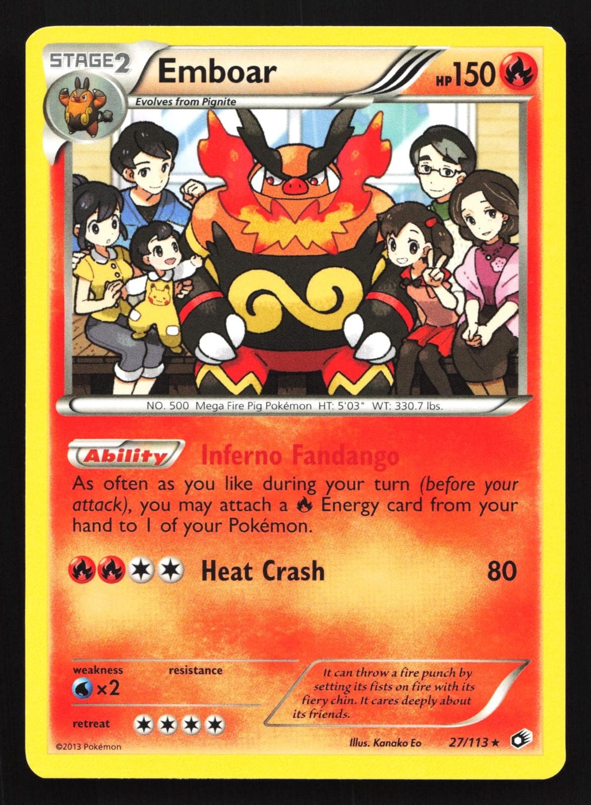 Emboar (Legendary Treasures) 27/113 Deck Exclusives Rare Pokemon Card