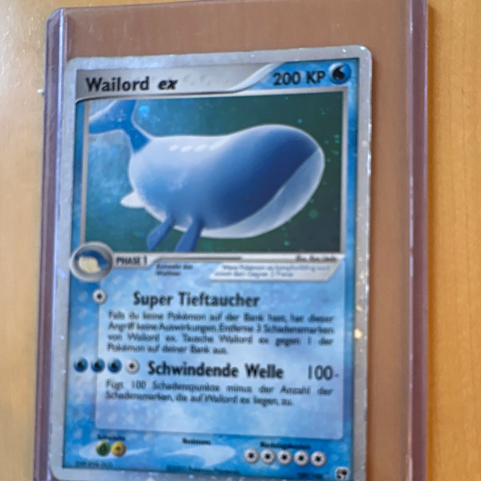Pokémon TCG Wailord ex Holo EX Sandsturm Phase 1 200 KP Deutsch 100/100 (2003)