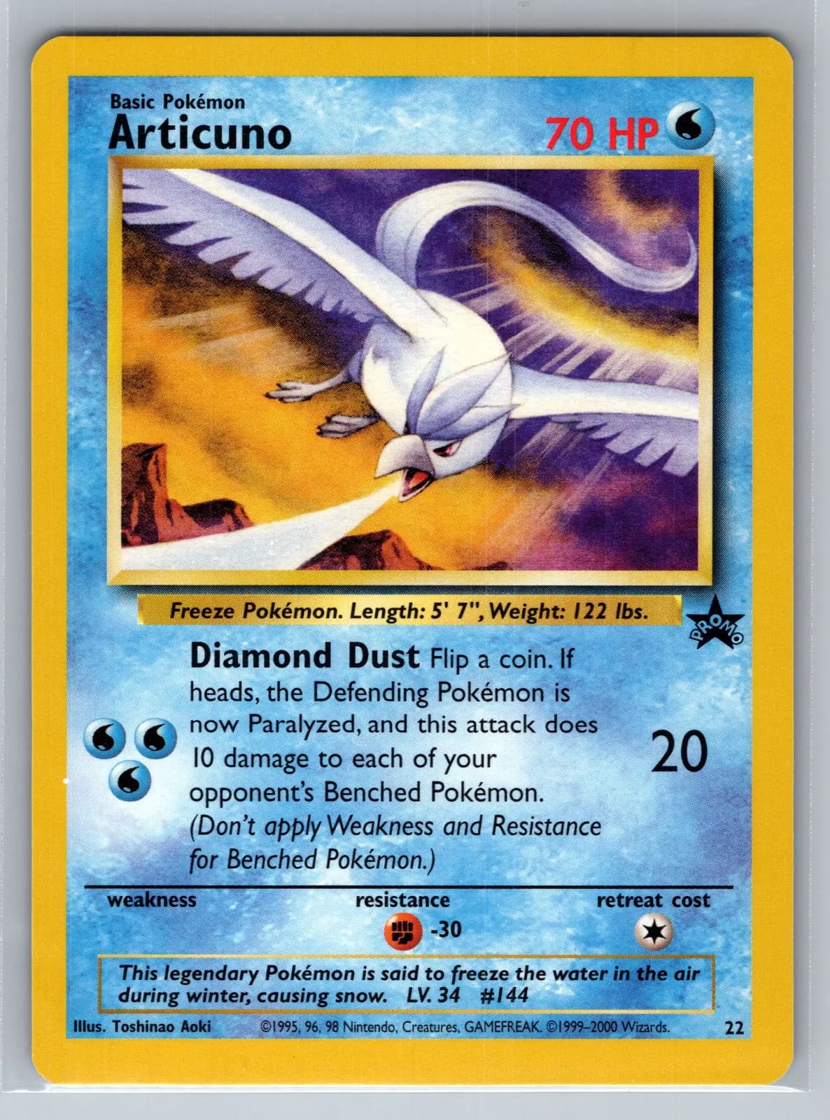 Articuno #22 Wizards Black Star Promo Holo WOTC Pokemon TCG — photo 1 of 2