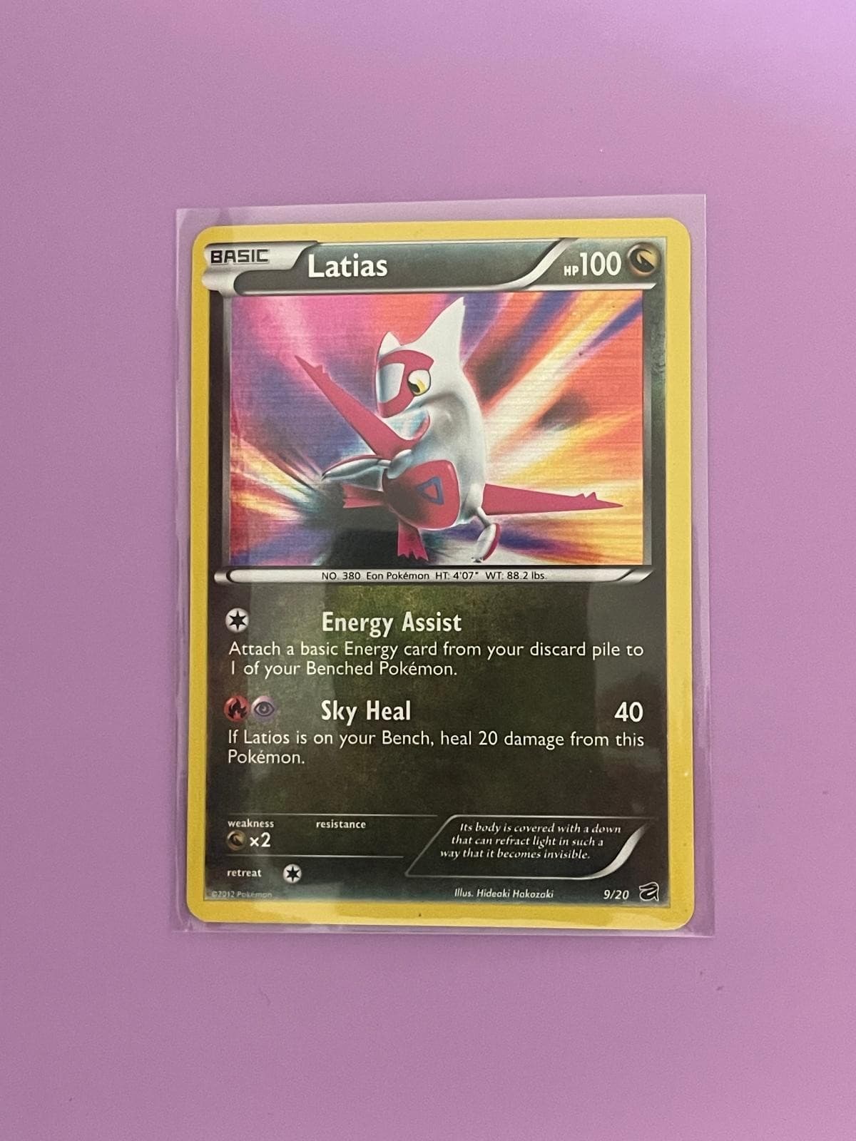 Latias 9/20 Holo Rare Dragon Vault Pokemon Lightly Played