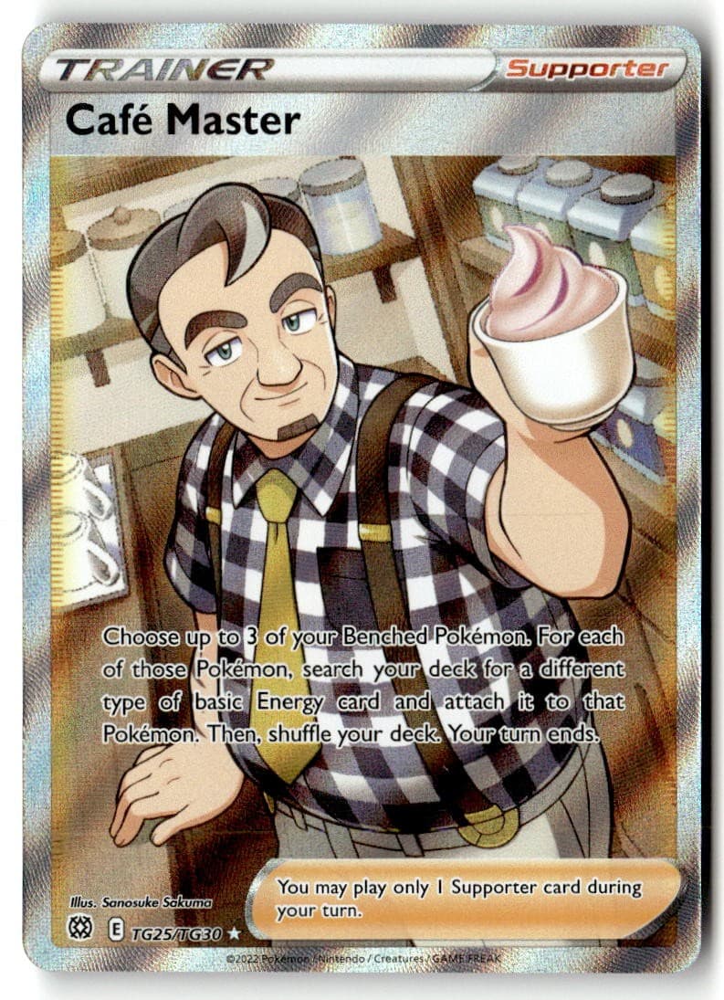 Cafe Master TG25/TG30 Holofoil - Brilliant Stars Trainer Gallery - PTCG - NM