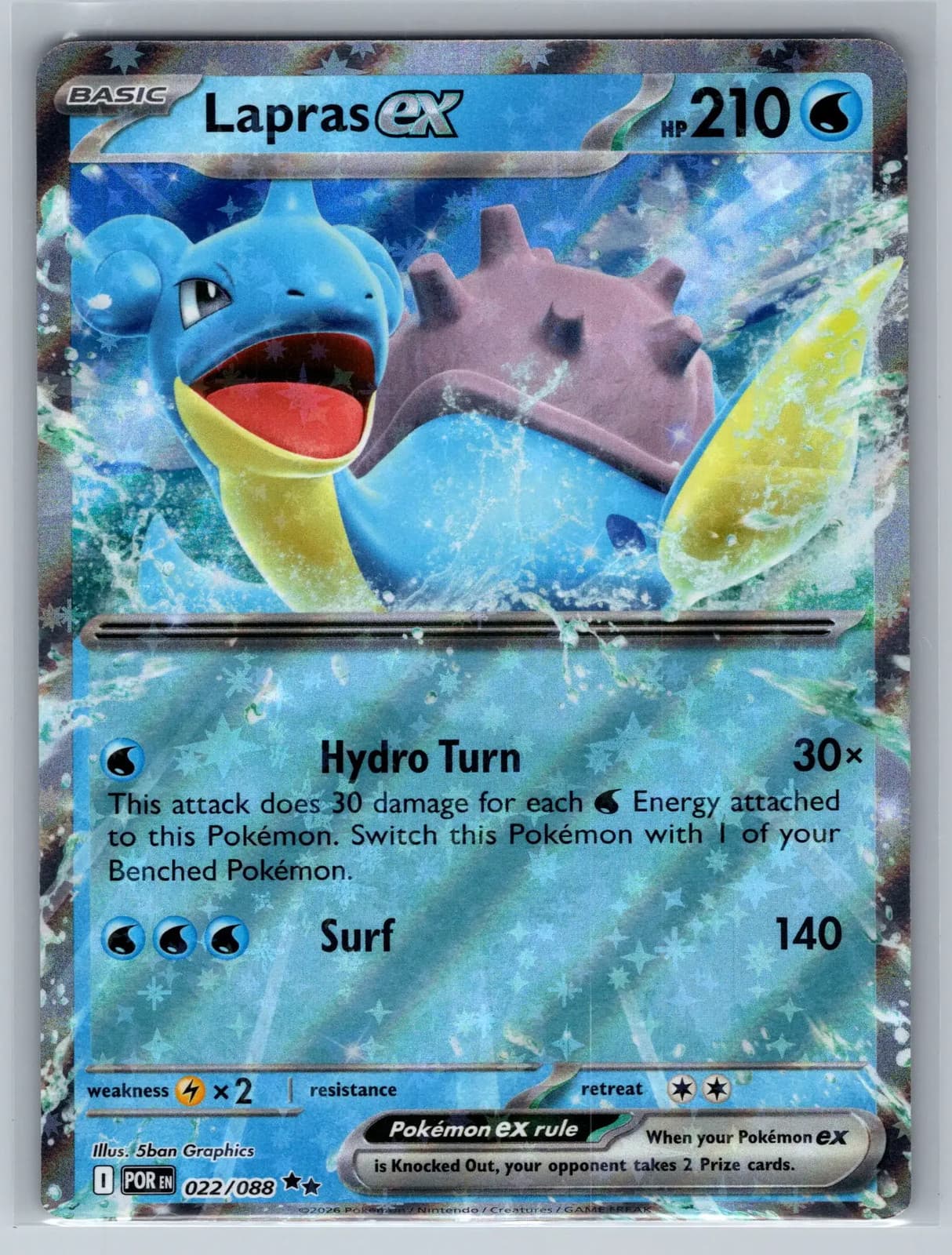 Lapras EX #22/88 2026 Mega Evolution – Perfect Order Pokemon TCG