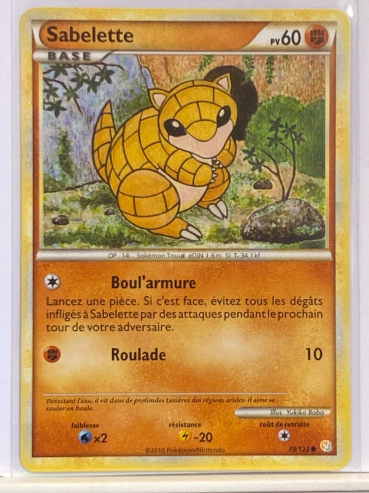 Sabelette 79/123 HGSS HeartGold SoulSilver carte Pokemon FR
