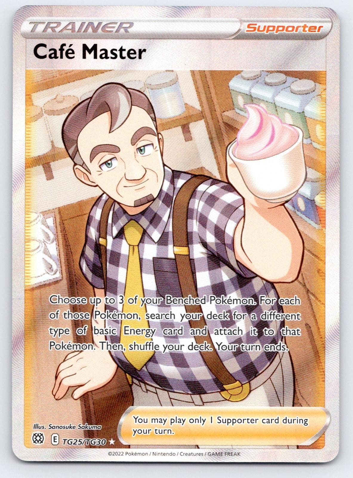 Cafe Master TG25/TG30 Ultra Rare Brilliant Stars Trainer Gallery Pokemon Holo NM