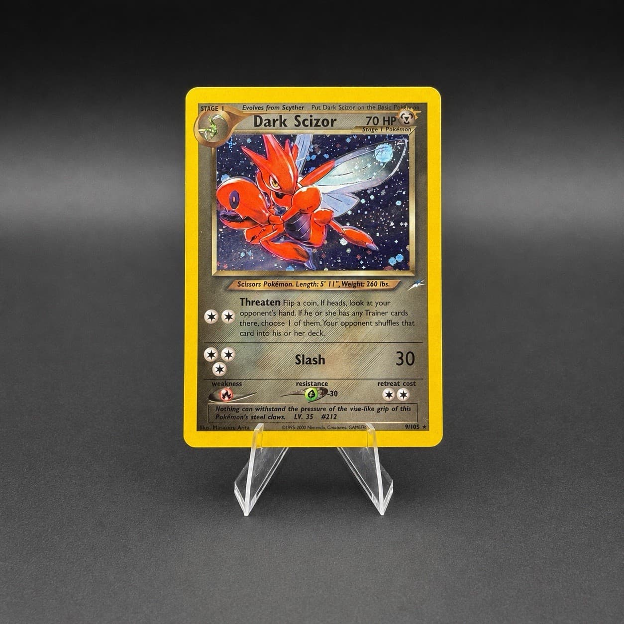 Pokémon Dark Scizor 9/105 Neo Destiny Holo Rare Vintage 2002 MP