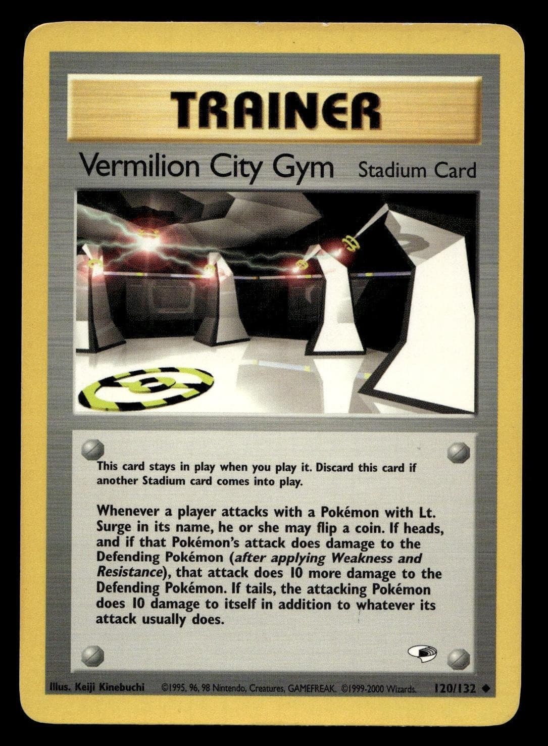 VERMILION CITY GYM 120/132 UNCOMMON GYM HEROES POKEMON MODERATELY PLAYED