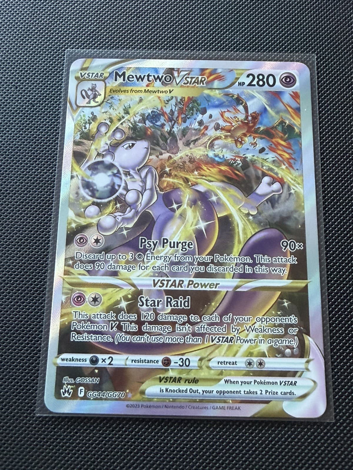 Mewtwo Vstar GG44/GG70 Crown Zenith Galarian Gallery NM Pokemon TCG