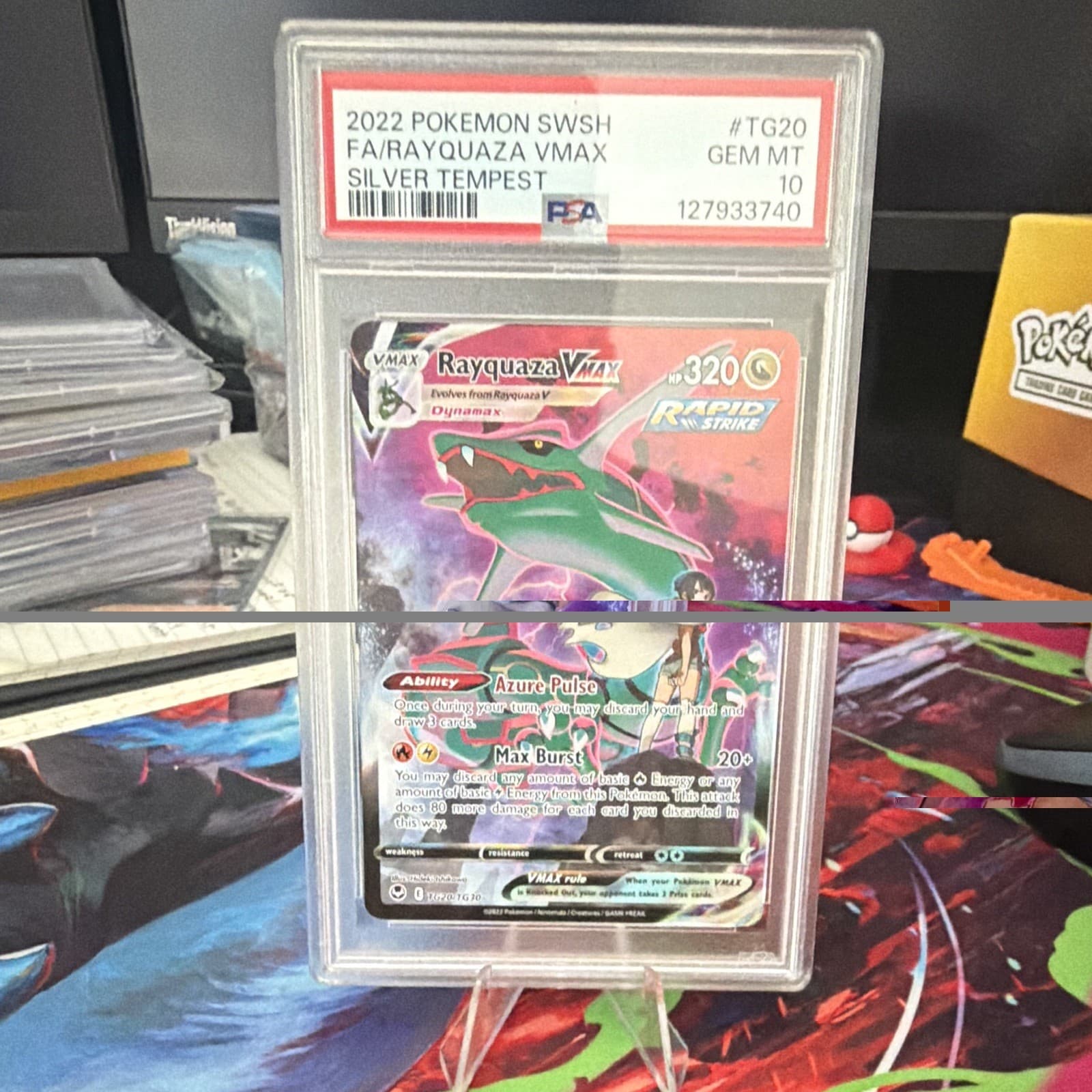 The Pokémon Company Rayquaza VMAX TG20/TG30 Silver Tempest TG Holo PSA 10