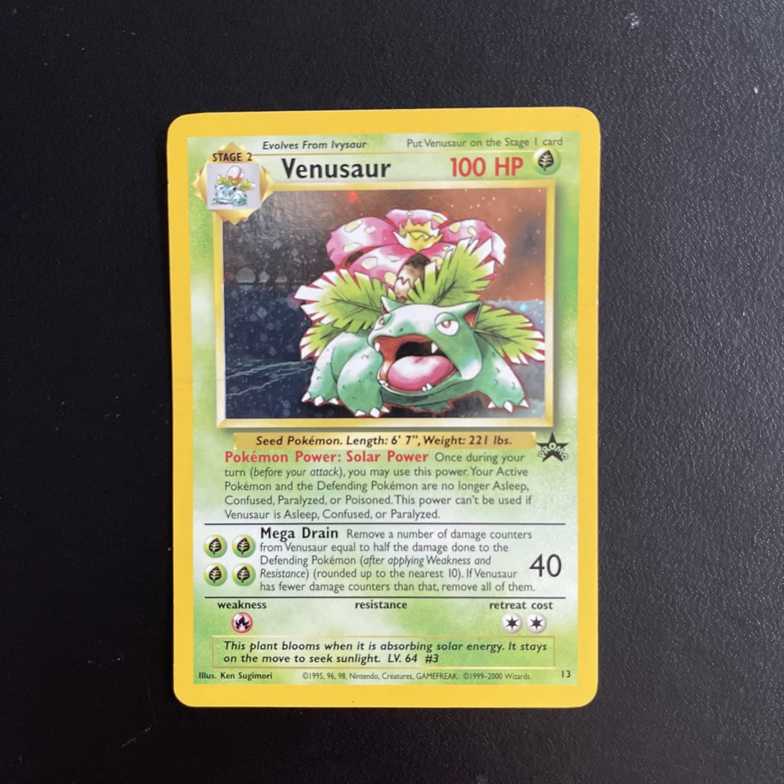 Venusaur #13 Black Star Promo Holo HP + Vintage Pokemon 🔥🔥