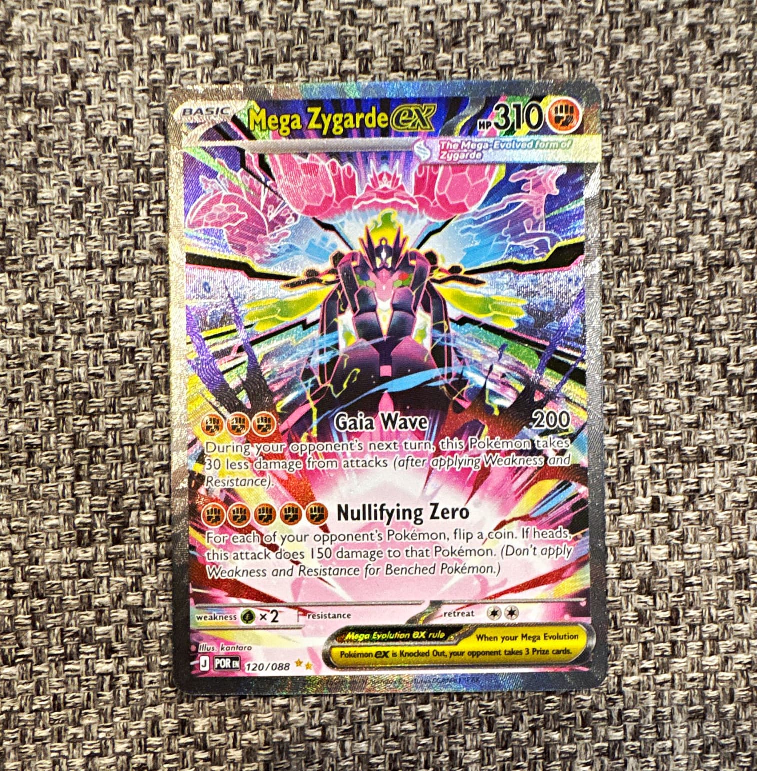 Pokemon TCG Mega Zygarde EX Secret Rare Holo Perfect Order 120/088 Portuguese