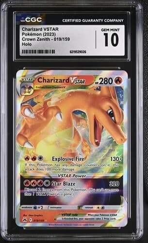 CGC 10 ENGLISH Charizard VSTAR 019/159 Crown Zenith Holo Pokemon Card