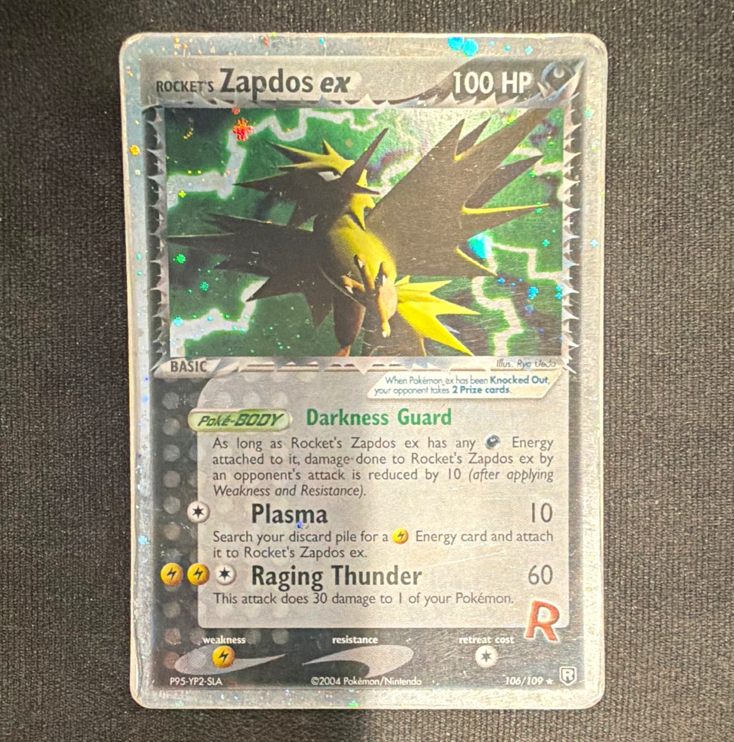 Pokemon TCG Rocket's Zapdos ex 106/109 EX Team Rocket Returns Holo Ultra Rare