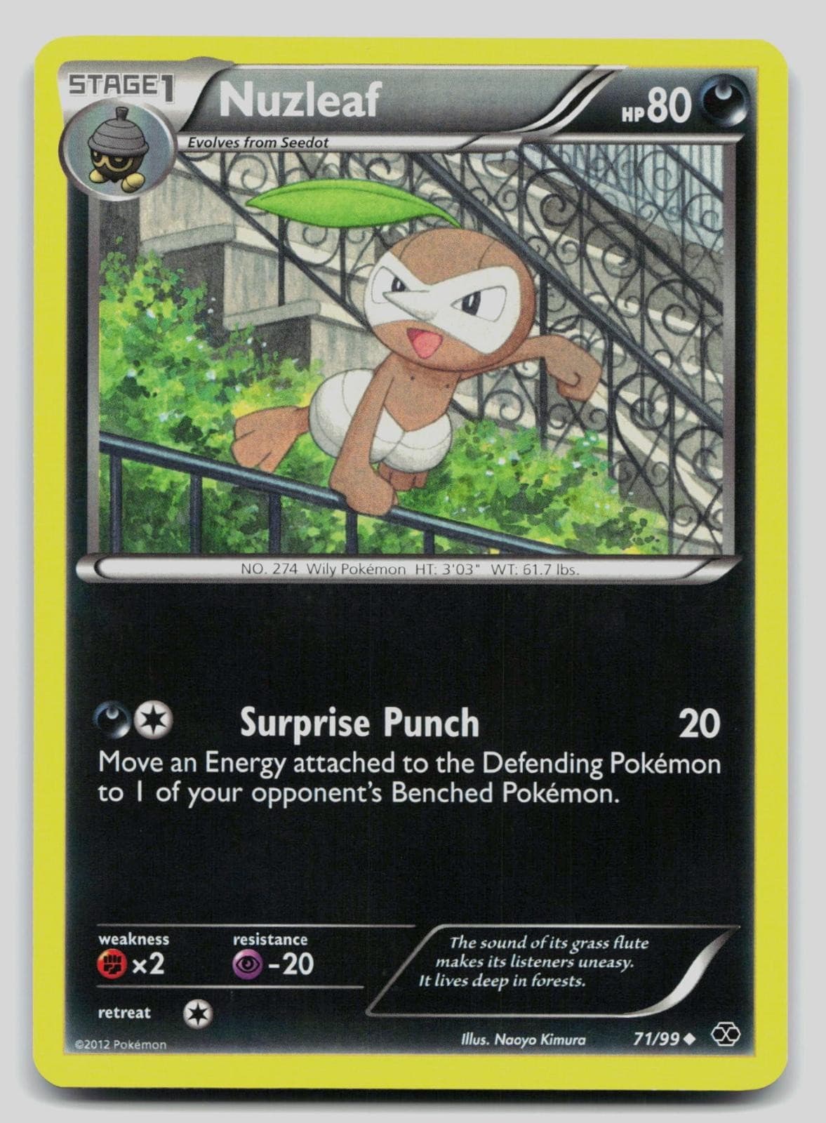 Nuzleaf 71/99 Uncommon Next Destinies Pokemon Near Mint