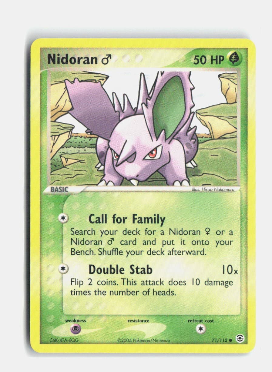 Nidoran M 71/112 EX FireRed & LeafGreen Pokemon LP
