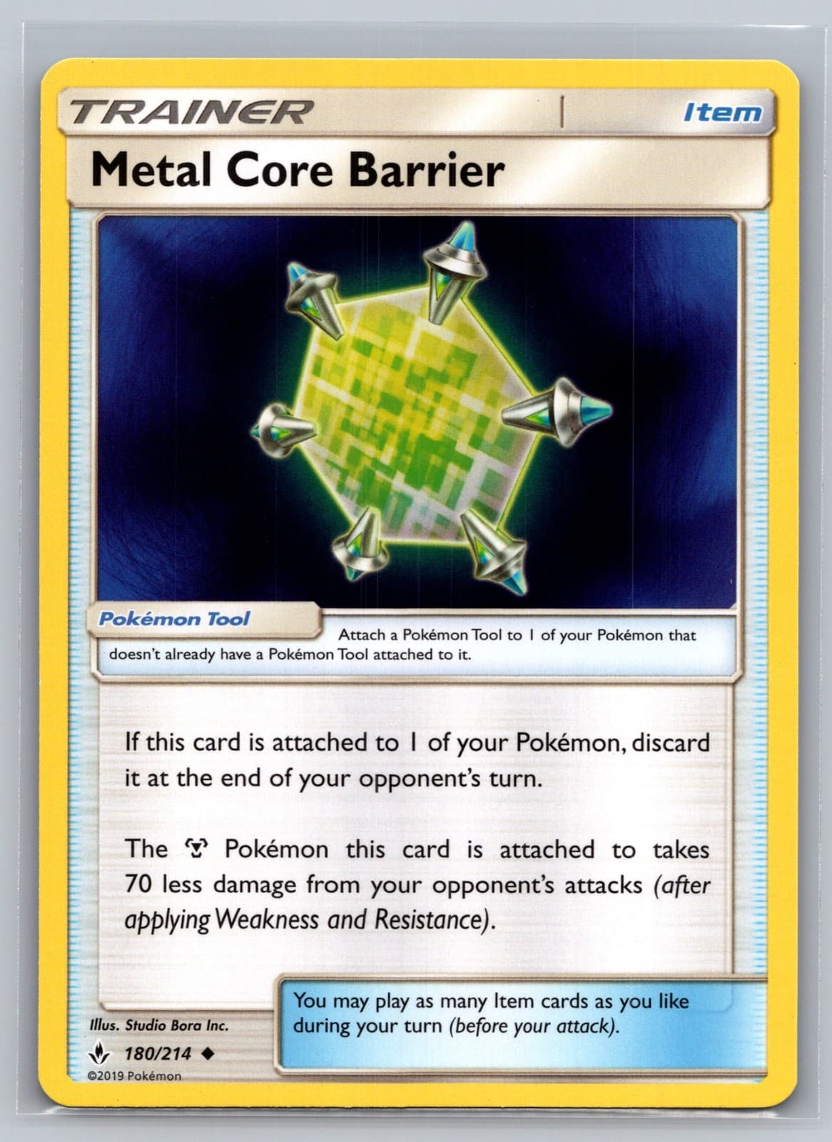 Metal Core Barrier 180/214 - SM - Unbroken Bonds - Pokémon TCG - NM