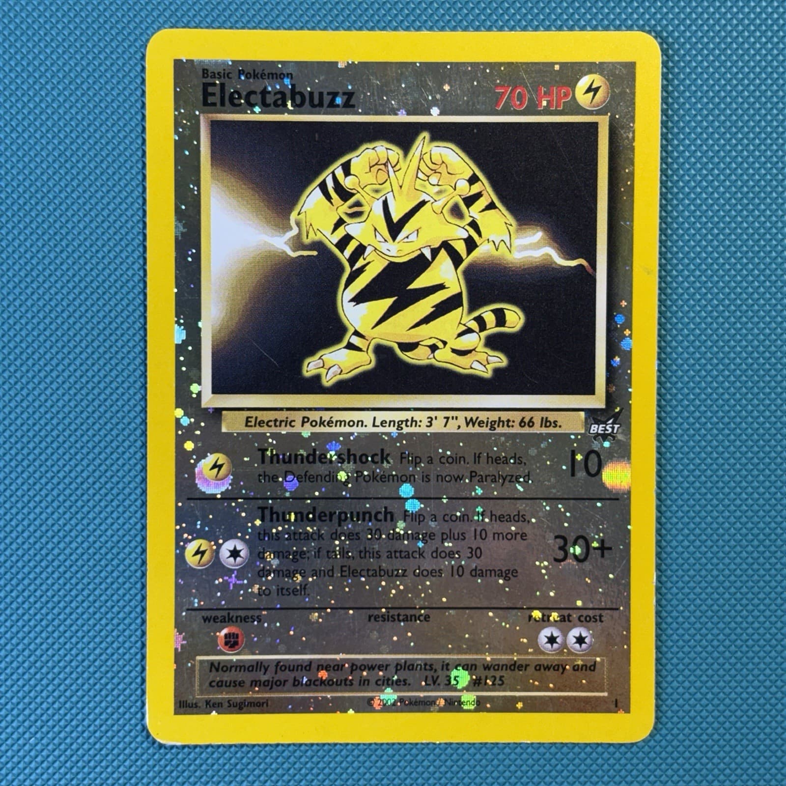 Pokemon Vintage Reverse Holo Promo Electabuzz 1/9 Wotc Best of Game Series 2003