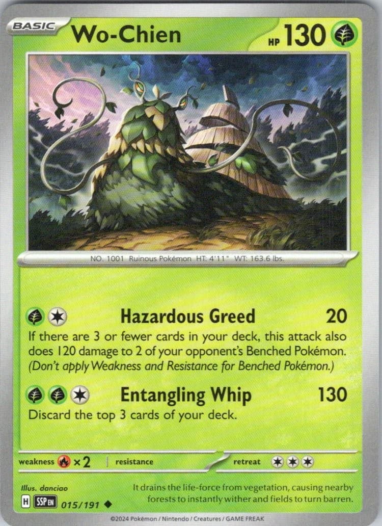 Wo-Chien #15/191 (LP) SV08: Surging Sparks SSP Pokemon