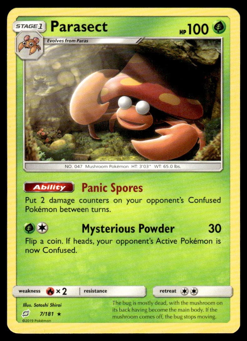 NM Parasect [SM - Team Up 7/181] Rare Pokemon TCG