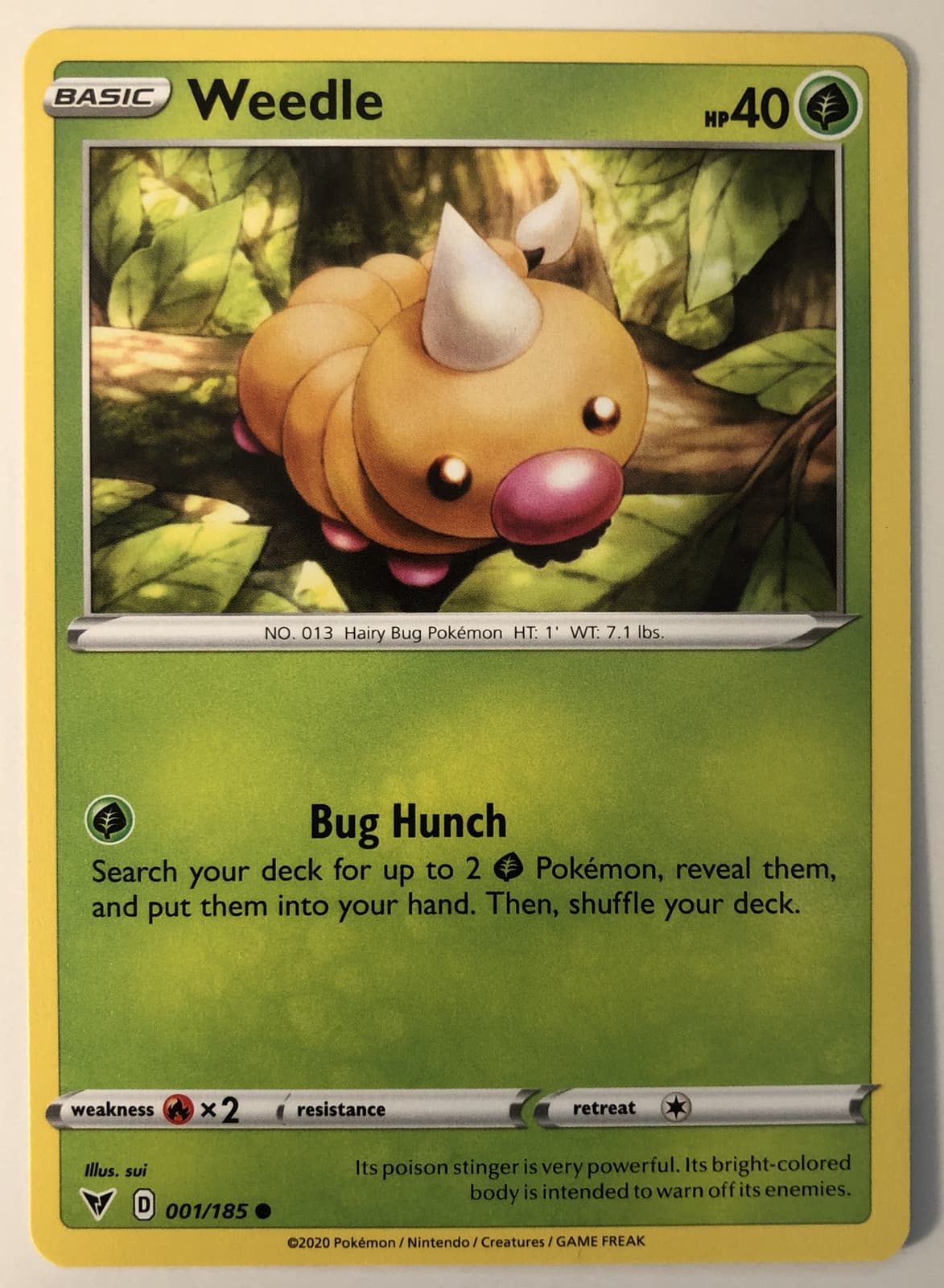 Pokemon Vivid Voltage Weedle 1/185 NM/M