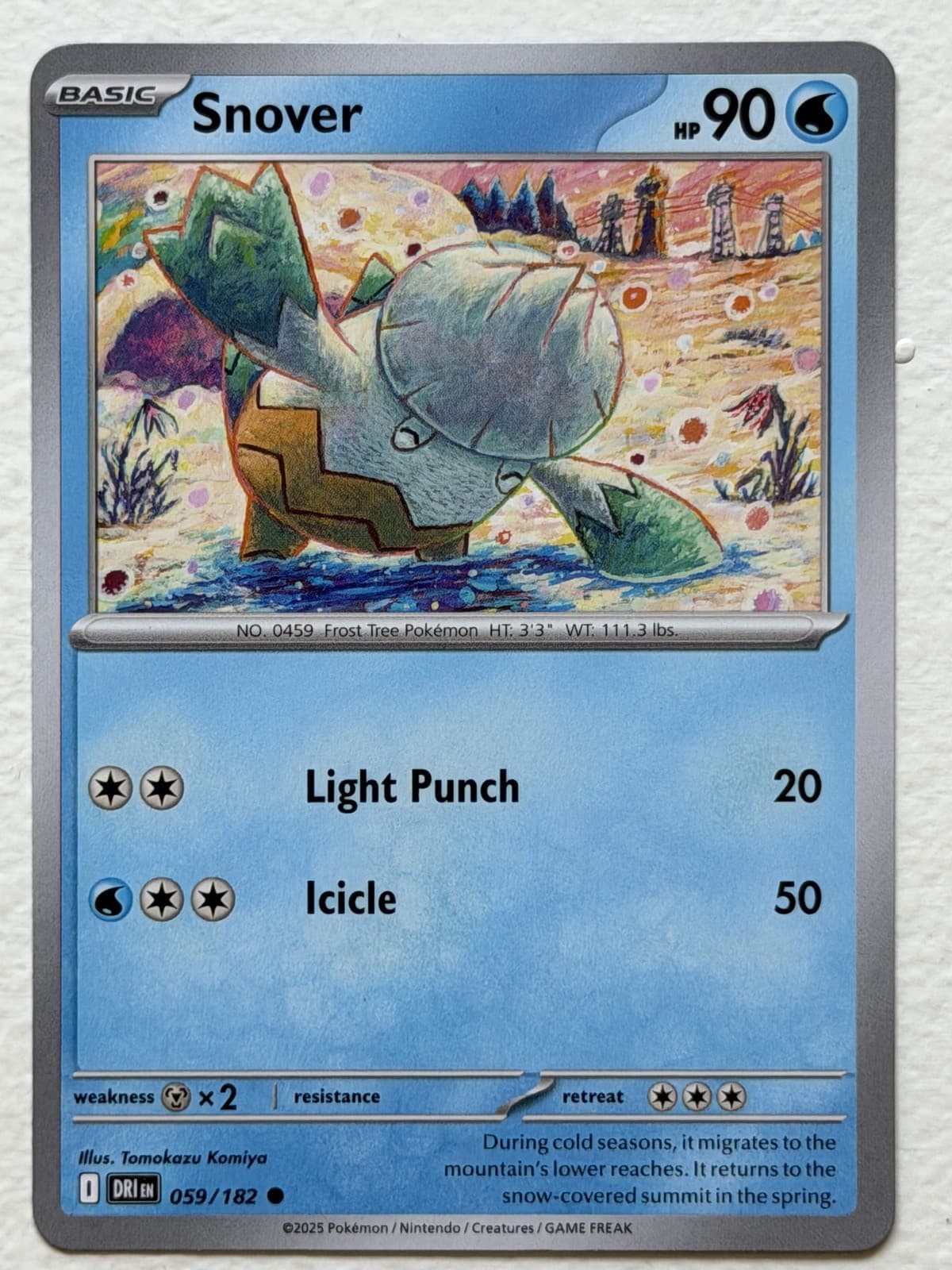 Snover 59/182 Destined Rivals Common Near Mint Pokemon