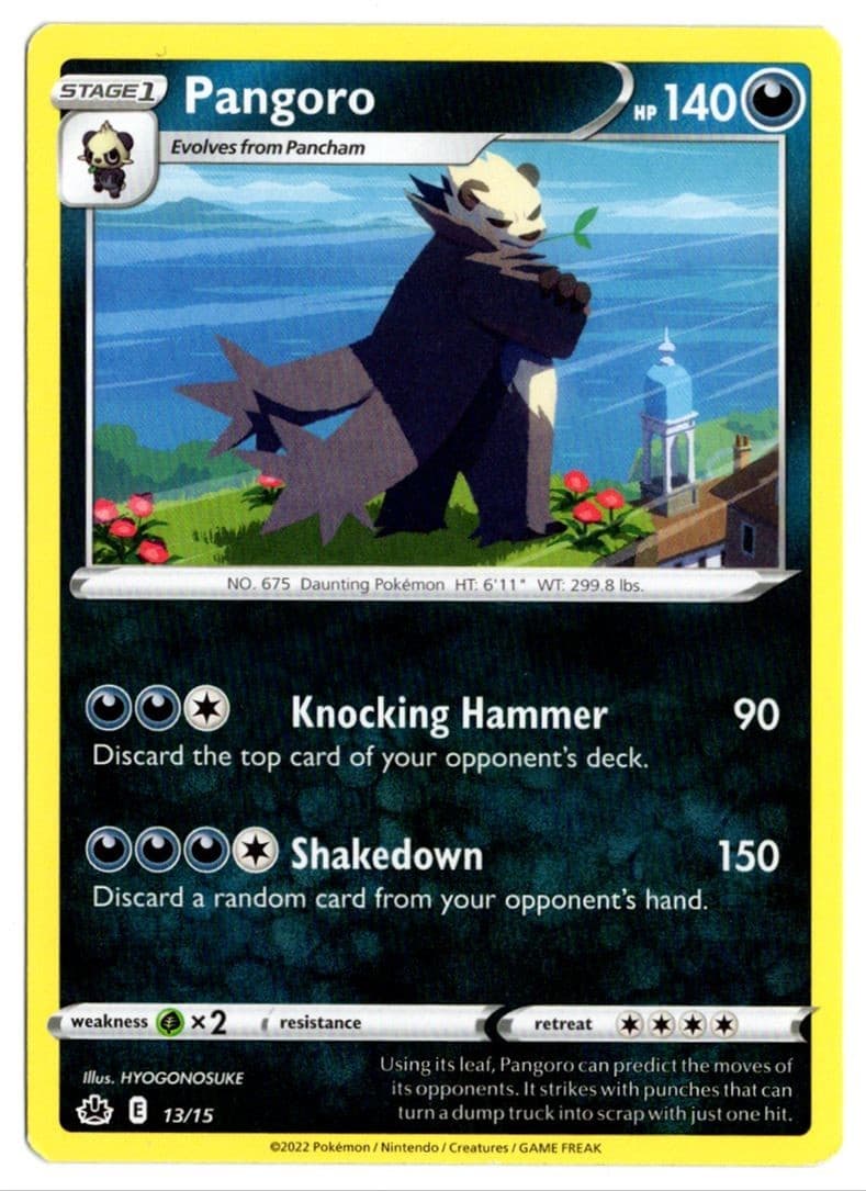 [0625] MODERATELY PLAYED Pokemon McDonald's 2022 13/15 Pangoro