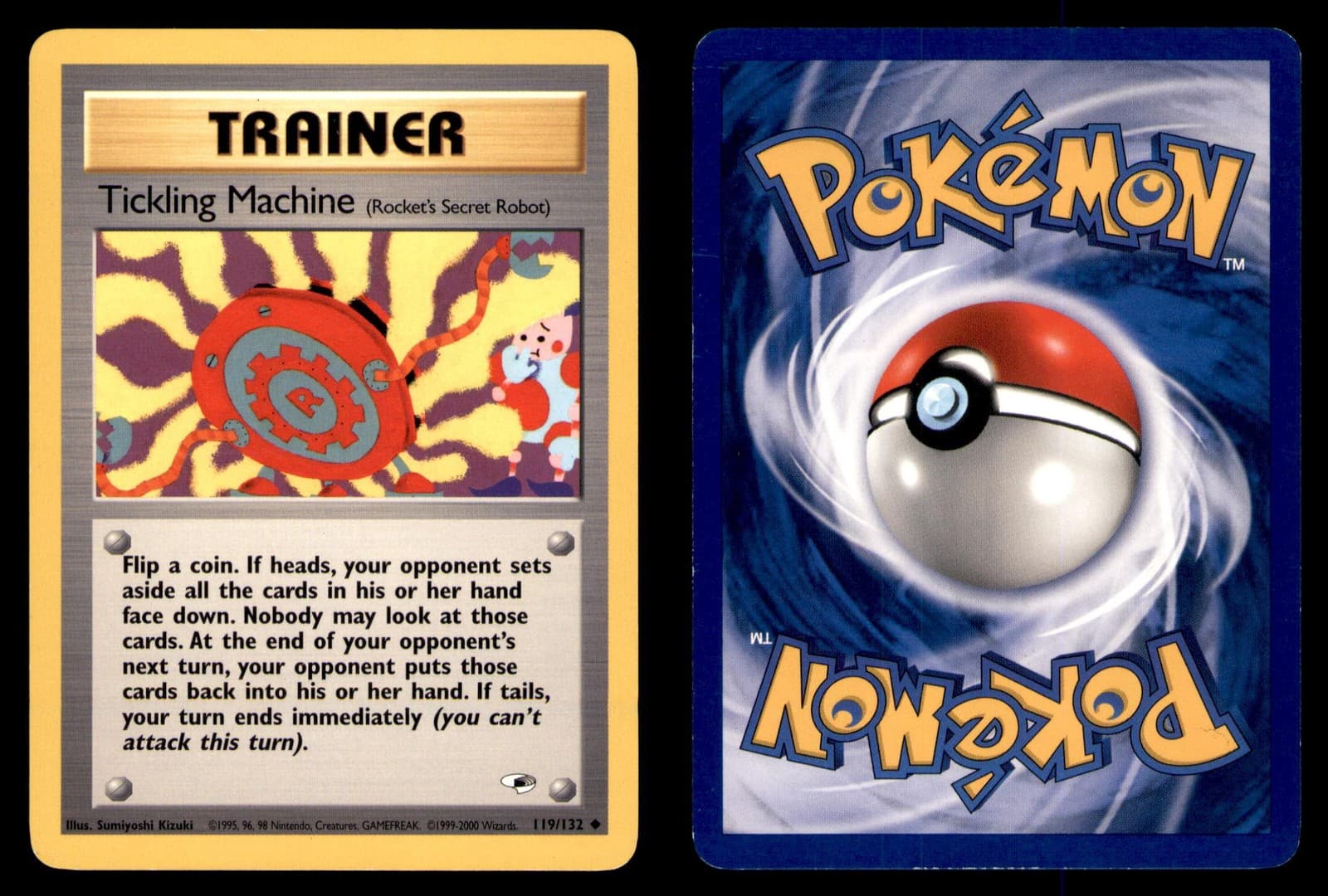 Pokemon Gym Heroes Tickling Machine 119/132 Unlimited 2000 Uncommon