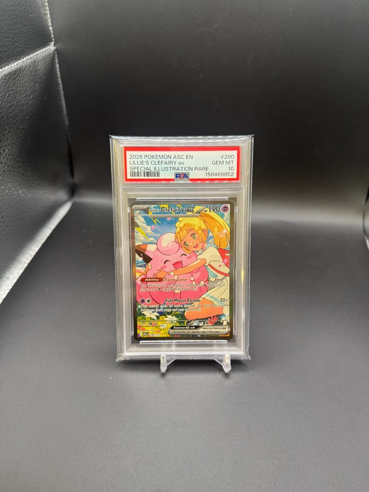 2026 POKEMON ASC SPECIAL ILLUSTRATION RARE #280 LILLIE'S CLEFAIRY EX PSA 10