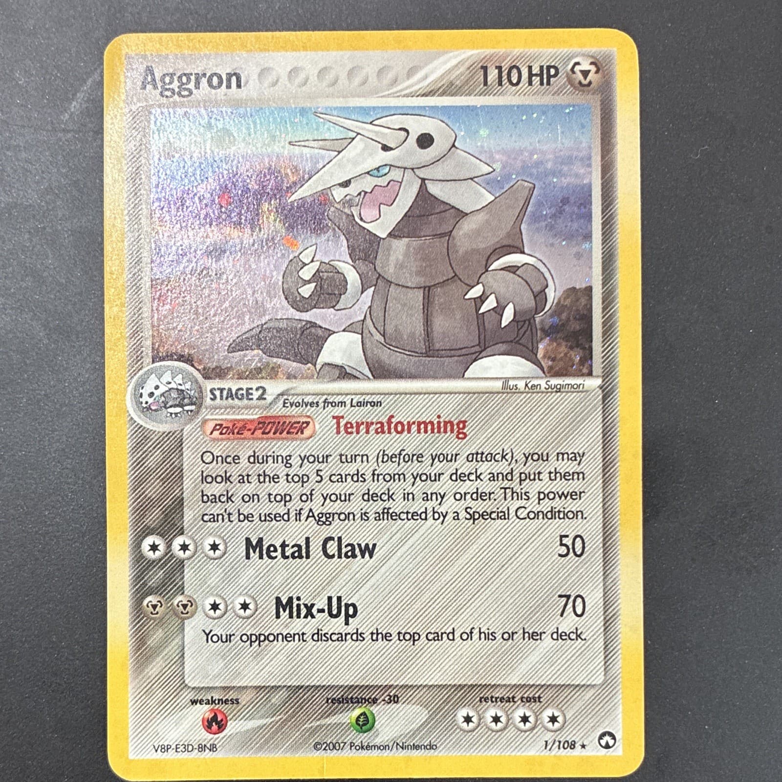 Aggron 1/108 - EX Power Keepers - Holo Rare Holo 110 HP English 2007