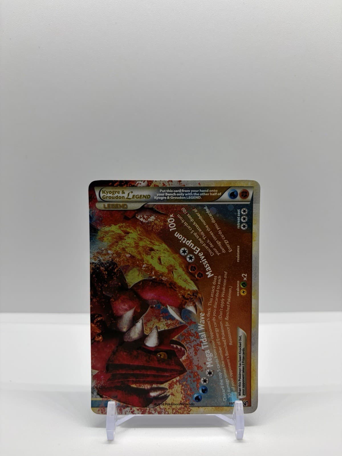 Kyogre & Groudon Legend (Bottom) 88/90 Undaunted Holo Light Play Plus