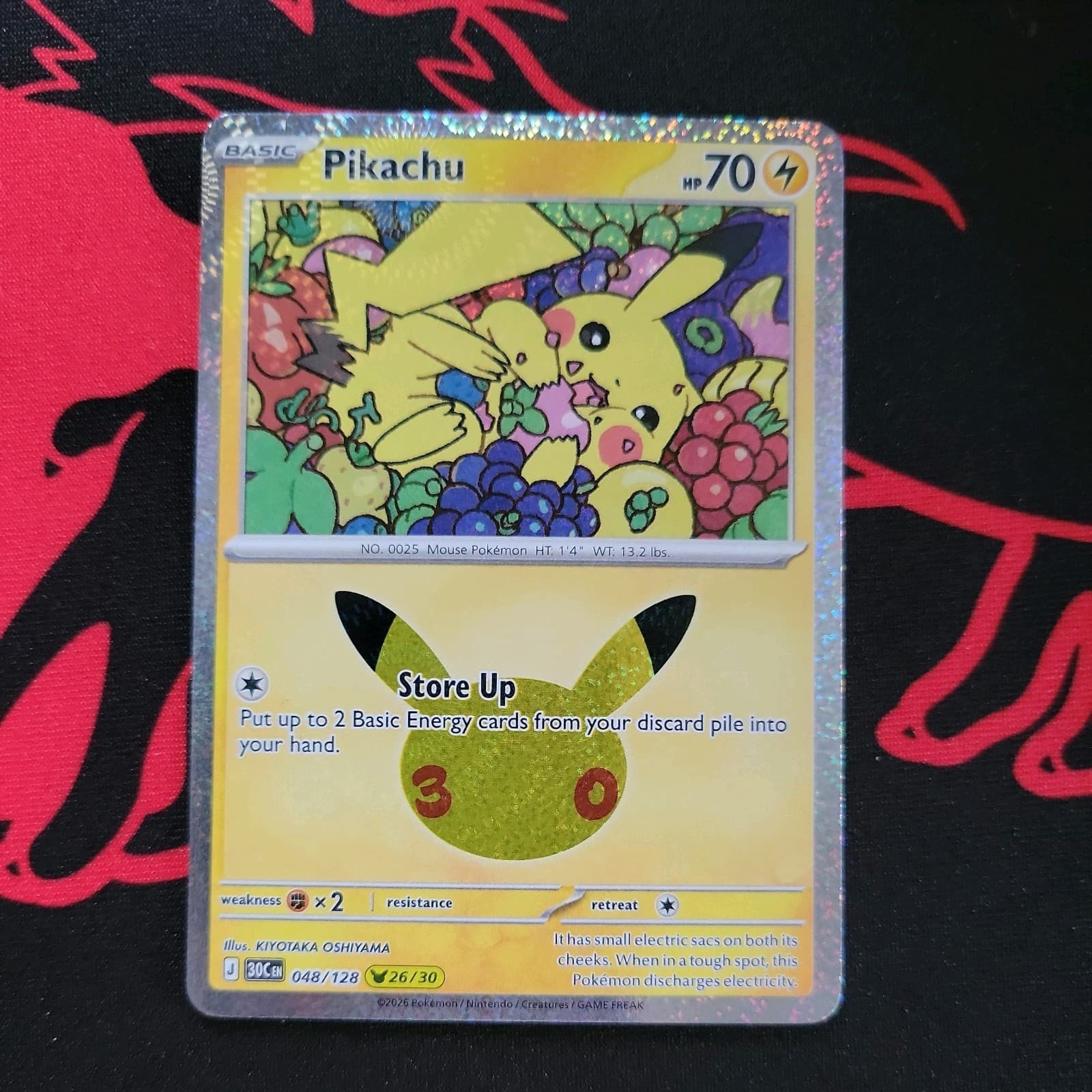 Pokemon 30th Celebration #48/128 Pikachu Fireworks Holo (26/30)