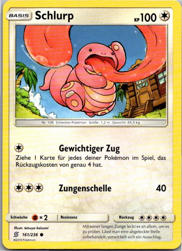 Pokemon Schlurp 161/236 Bund der Gleichgesinnten Deutsch 2019 Karte