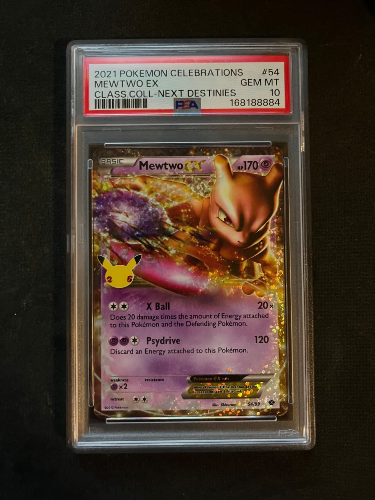 Mewtwo EX 2021 Pokemon Celebrations Classic Collection #54 PSA 10 English