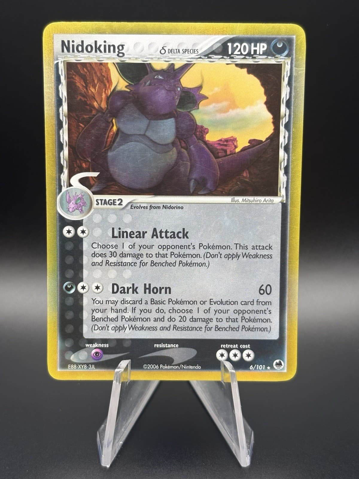 Pokemon TCG Nidoking (Delta Species) 6/101 Dragon Frontiers Holo MP