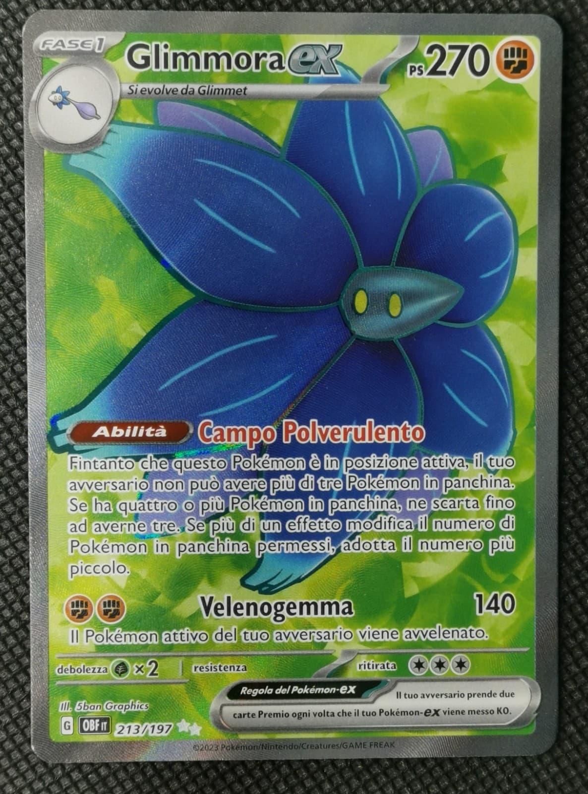 Pokemon Glimmora Ex 213/197 Ossidiana Infuocata Ita Italiano