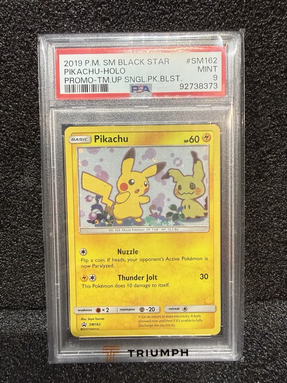Pokémon Pikachu TCG Holo Black Star Promo SM162 Mimikyu Mint PSA 9