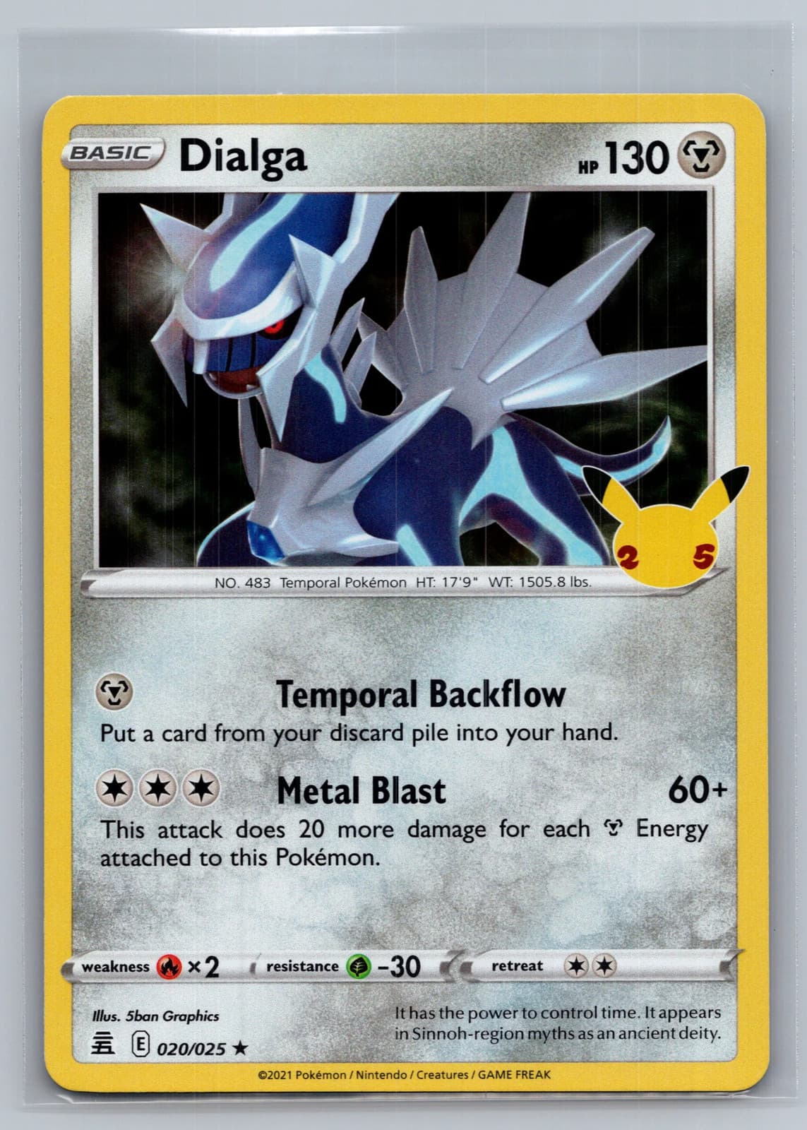 Dialga #20/25 2021 Celebrations Pokemon TCG