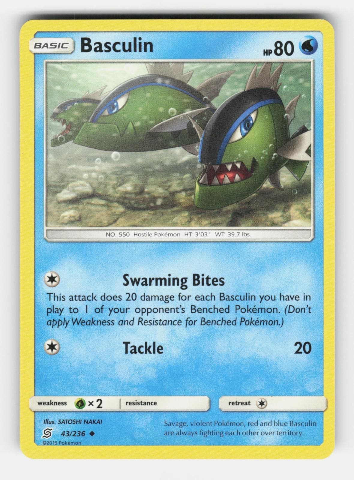 BASCULIN 43/236 POKEMON UNIFIED MINDS NM / B70-30