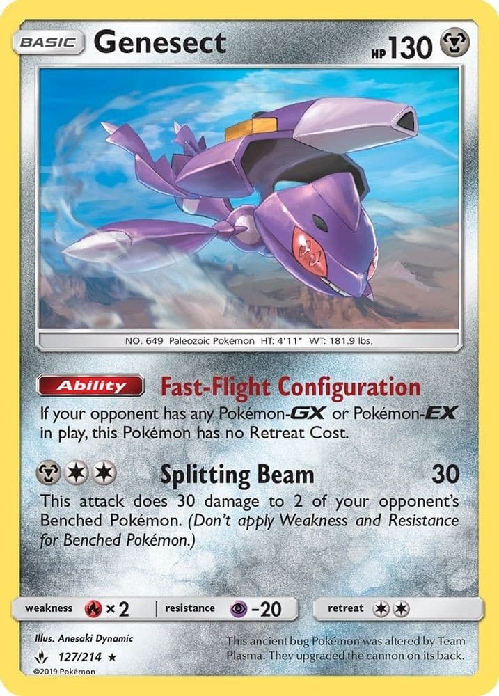 2019 Pokemon: SM - Unbroken Bonds - Genesect (#127/214, Rare, Near Mint)